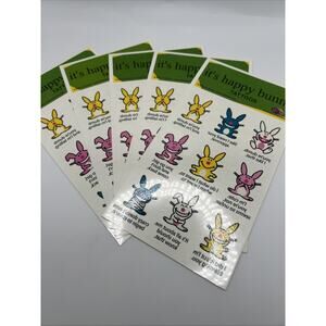 Neo Happy Bunny Temporary Tattoos 2006 Jim Benton Rabbit 5 Sheets 45 Tattoos